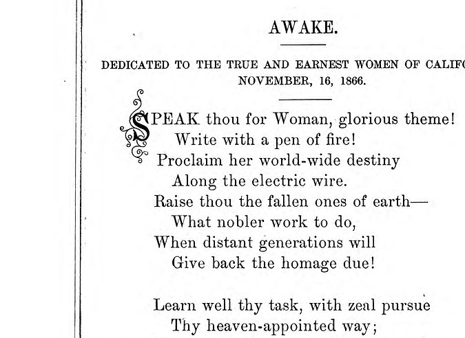 Detail of Mrs. E. P. Thorndyke's book Astrea, Or Goddess of Justice, a Spiritualist and suffragist text.