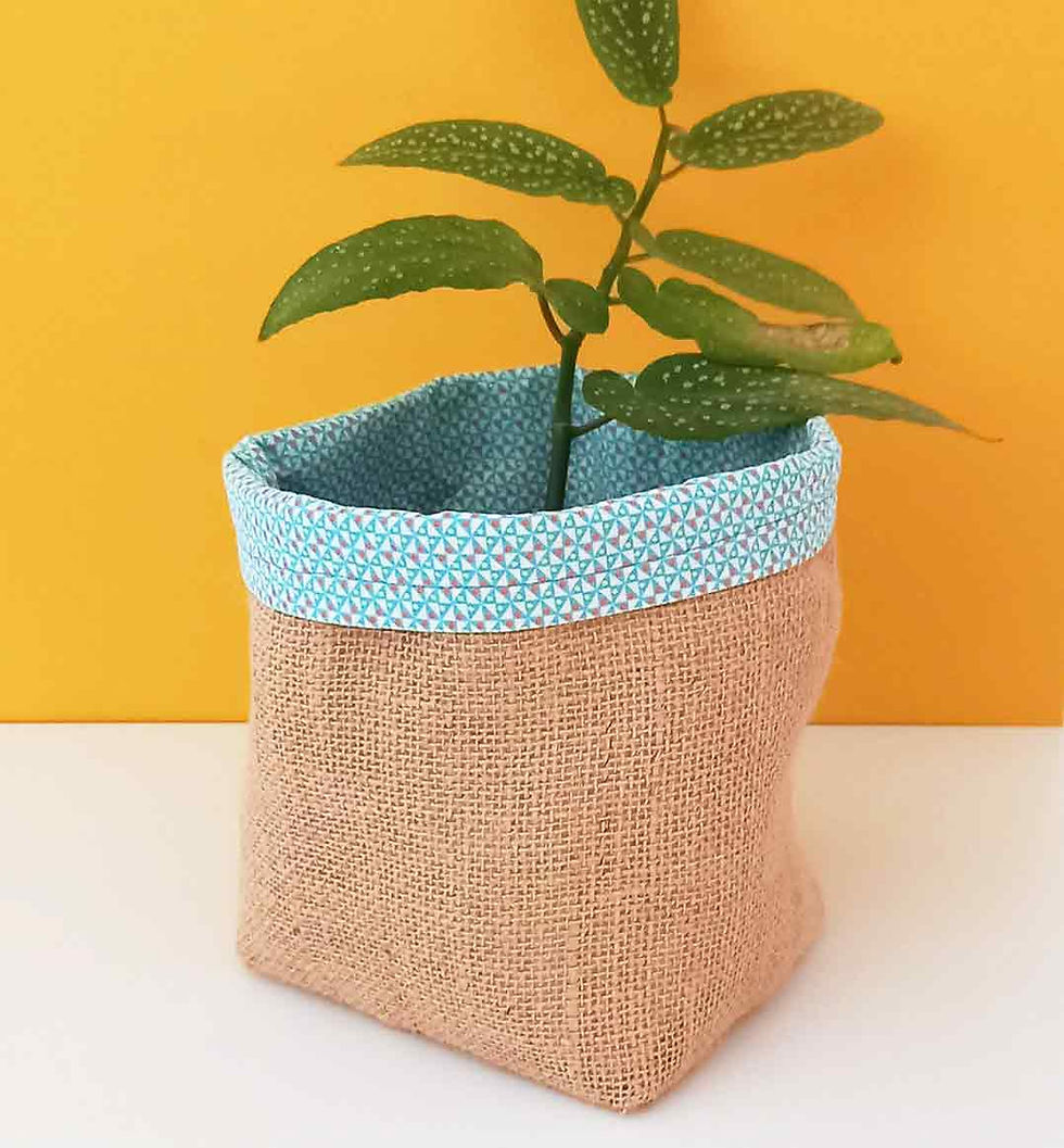 Miniature : Cache pot PUR JUTE - Rose Fou