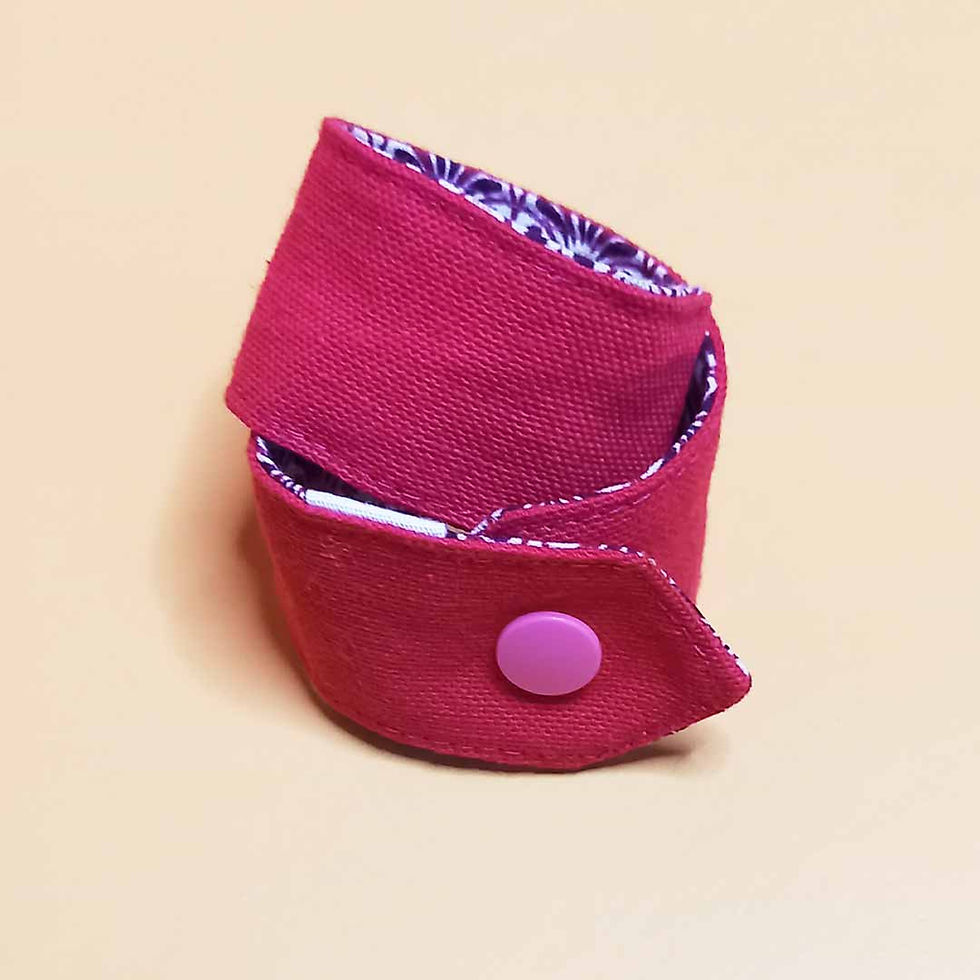 Miniature : Ronds de serviette originaux rose/prune - lot de 2