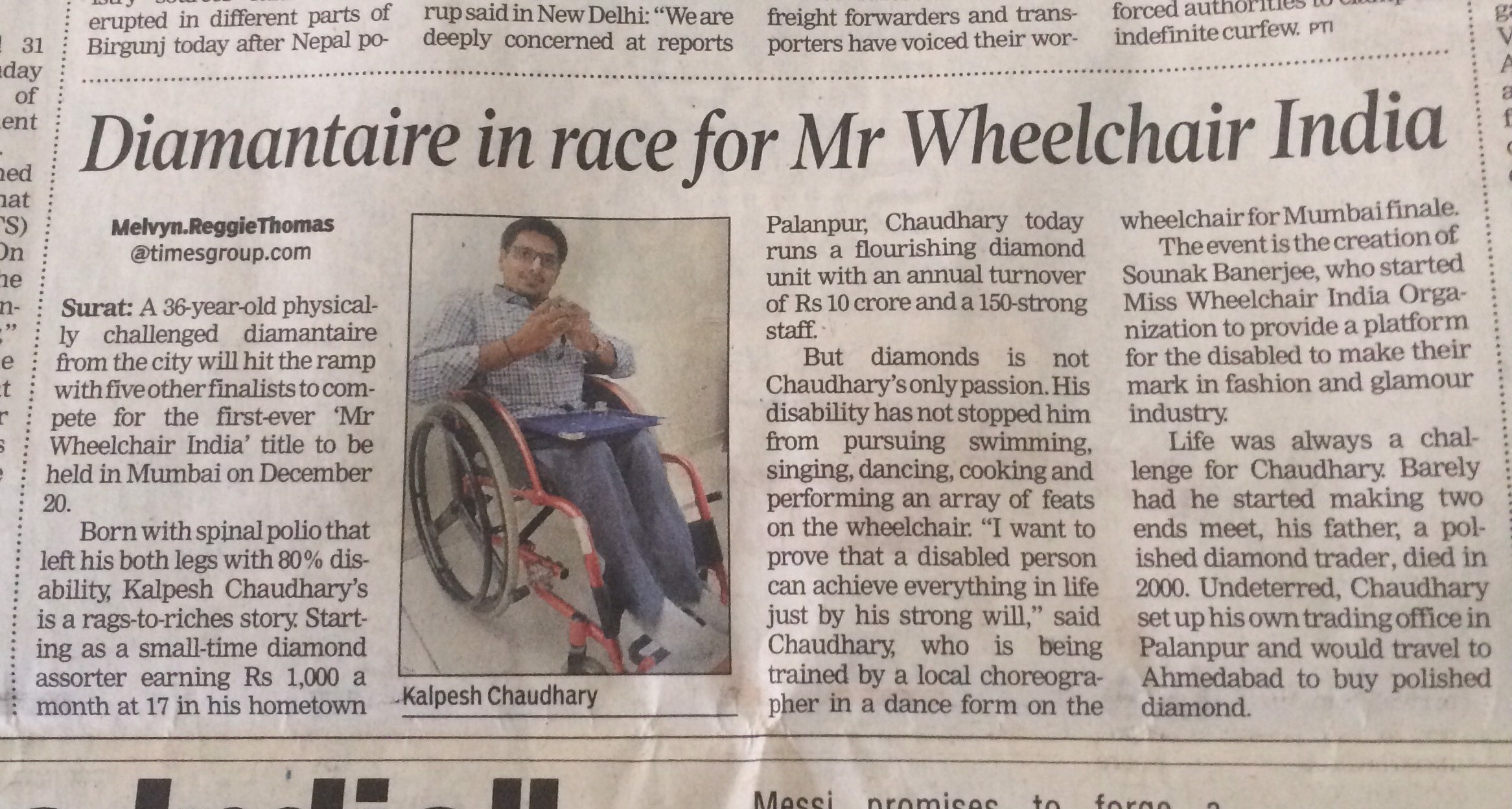 The Diamond in the Rough: A Polio Survivor's Story