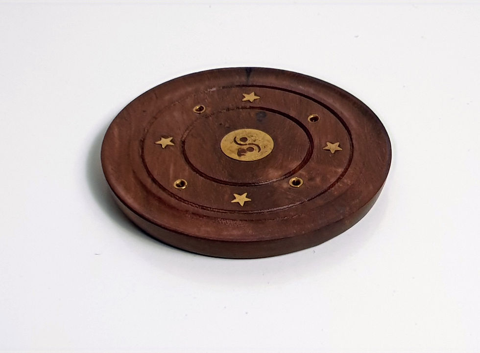 Thumbnail: Mini Circular Wooden Holder - Yin Yang inlay