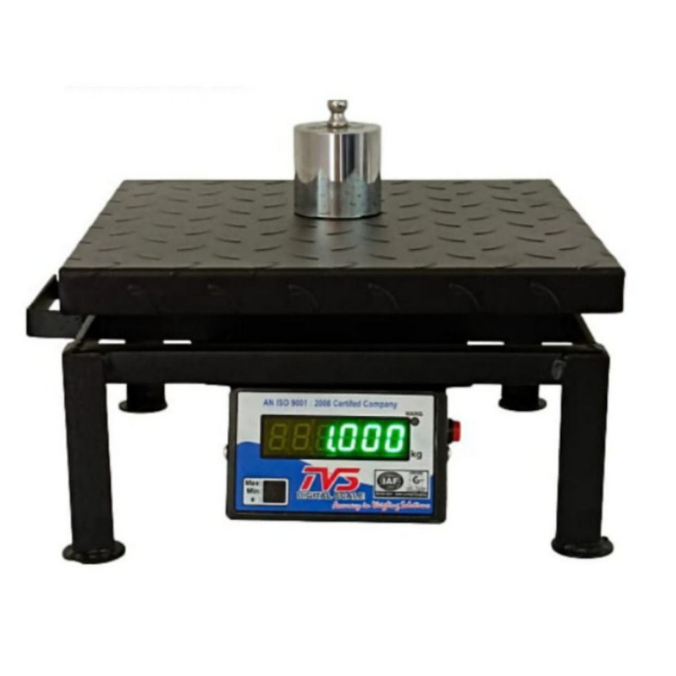 TVS digital 100 kg weighing machine showing 10.000