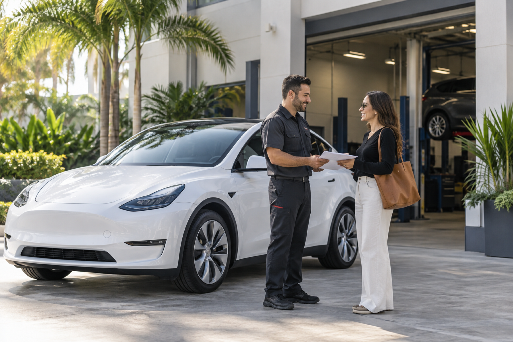 Illustrative Tesla battery repair-or-replacement evaluation in Hollywood, Florida