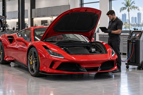 Ferrari A/C Not Cooling? Diagnosis and Repair in Hollywood, FL