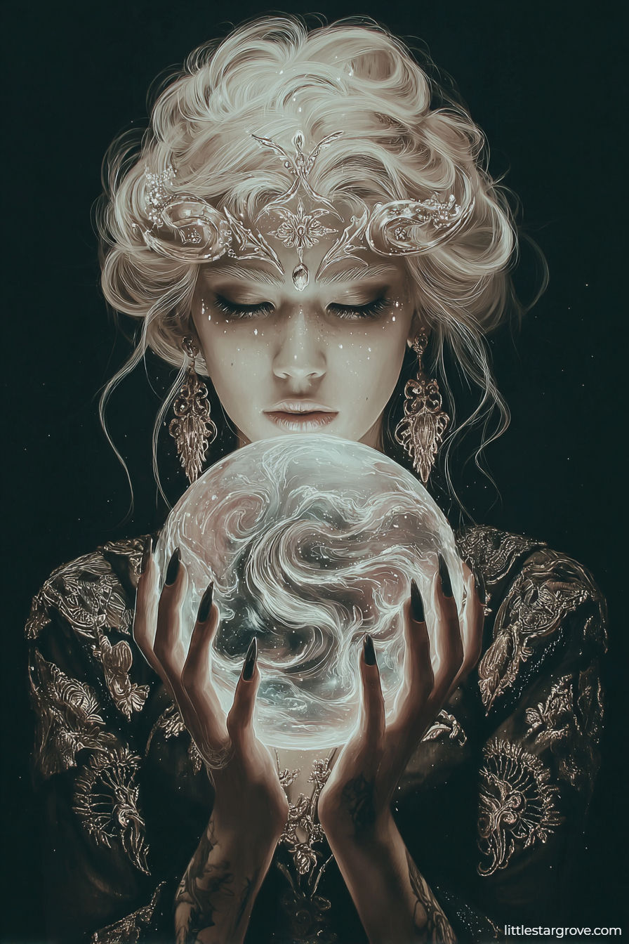 The girl with crystal ball