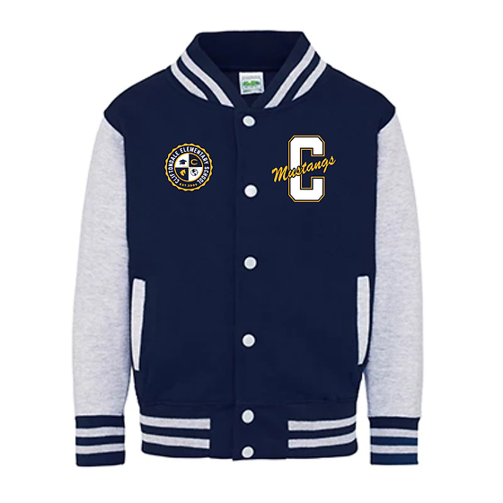 Navy Varsity Jacket(Front and Back) | Cliftondale Store