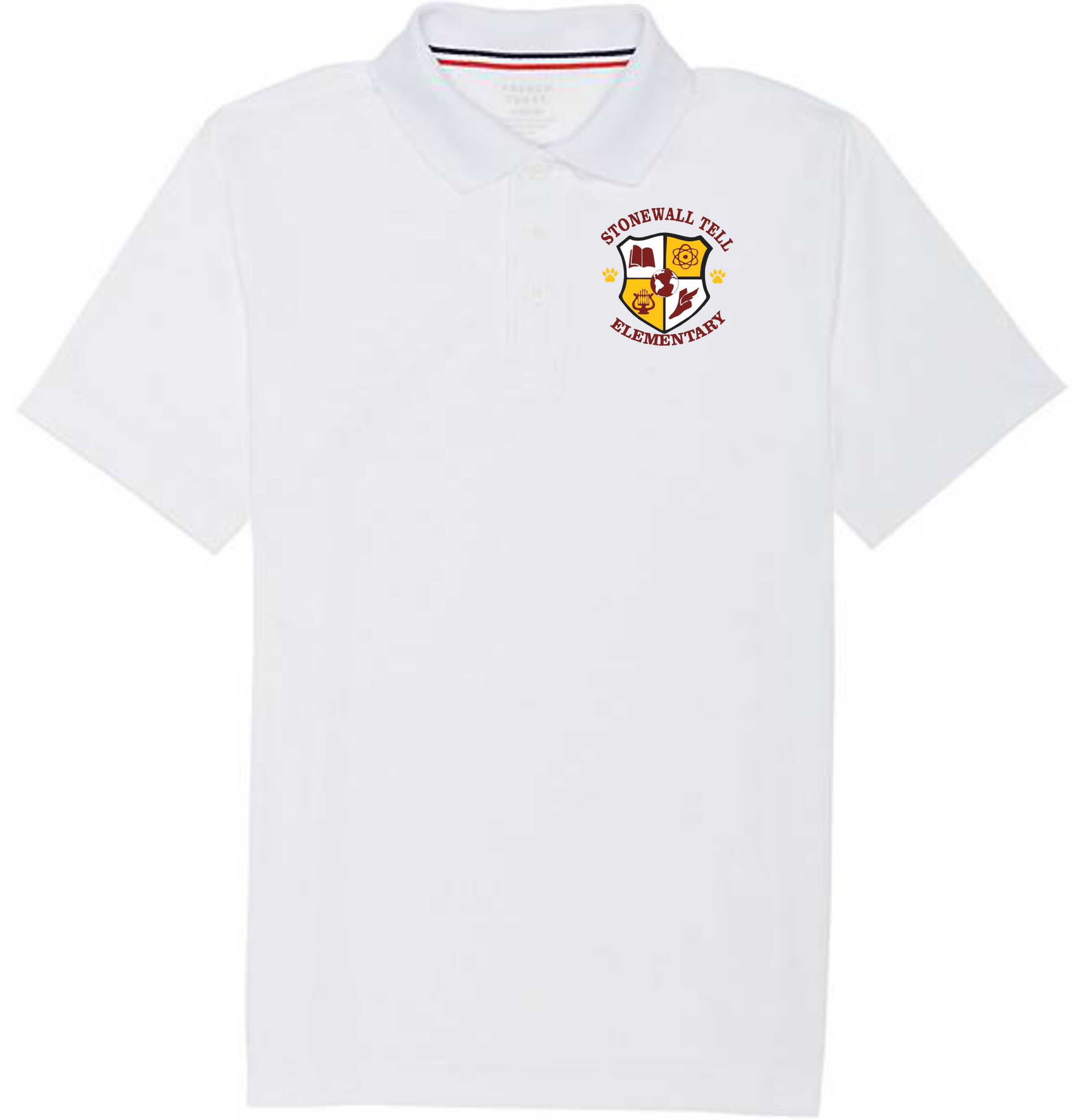 White Stonewall Tell Polo "Shield Logo"