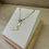 Thumbnail: 14K Gold Medium Cursive Letter Pendant + Chain Set
