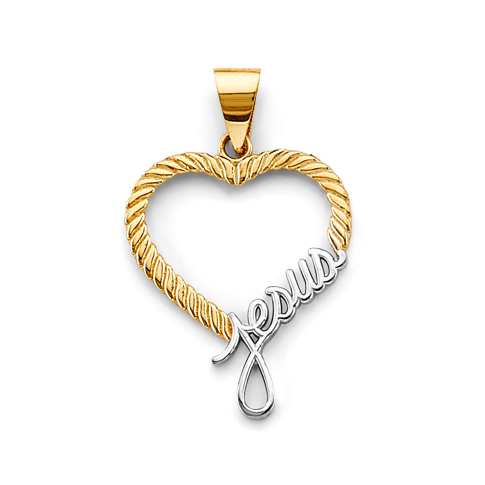 14k Jesus Heart Pendant