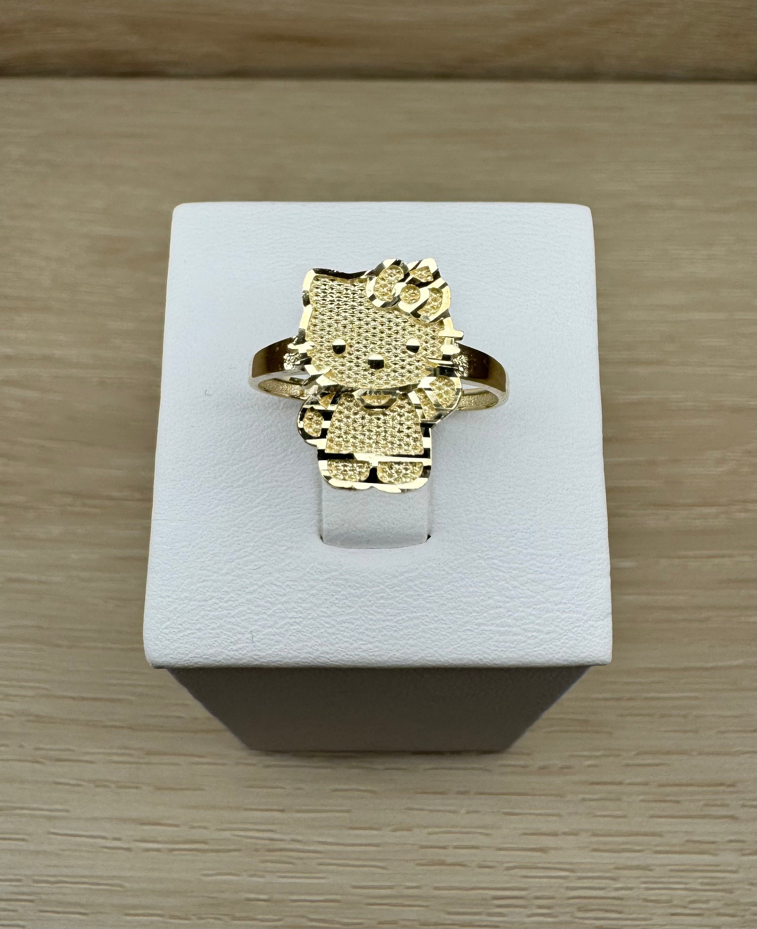 14K Gold Medium Kitty Ring