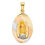 Thumbnail: 14k Oval Three Color Virgen de Guadalupe Pendant