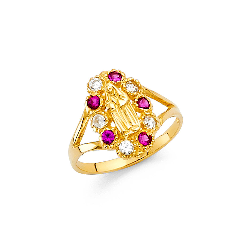 14K Gold Children Virgencita Ring