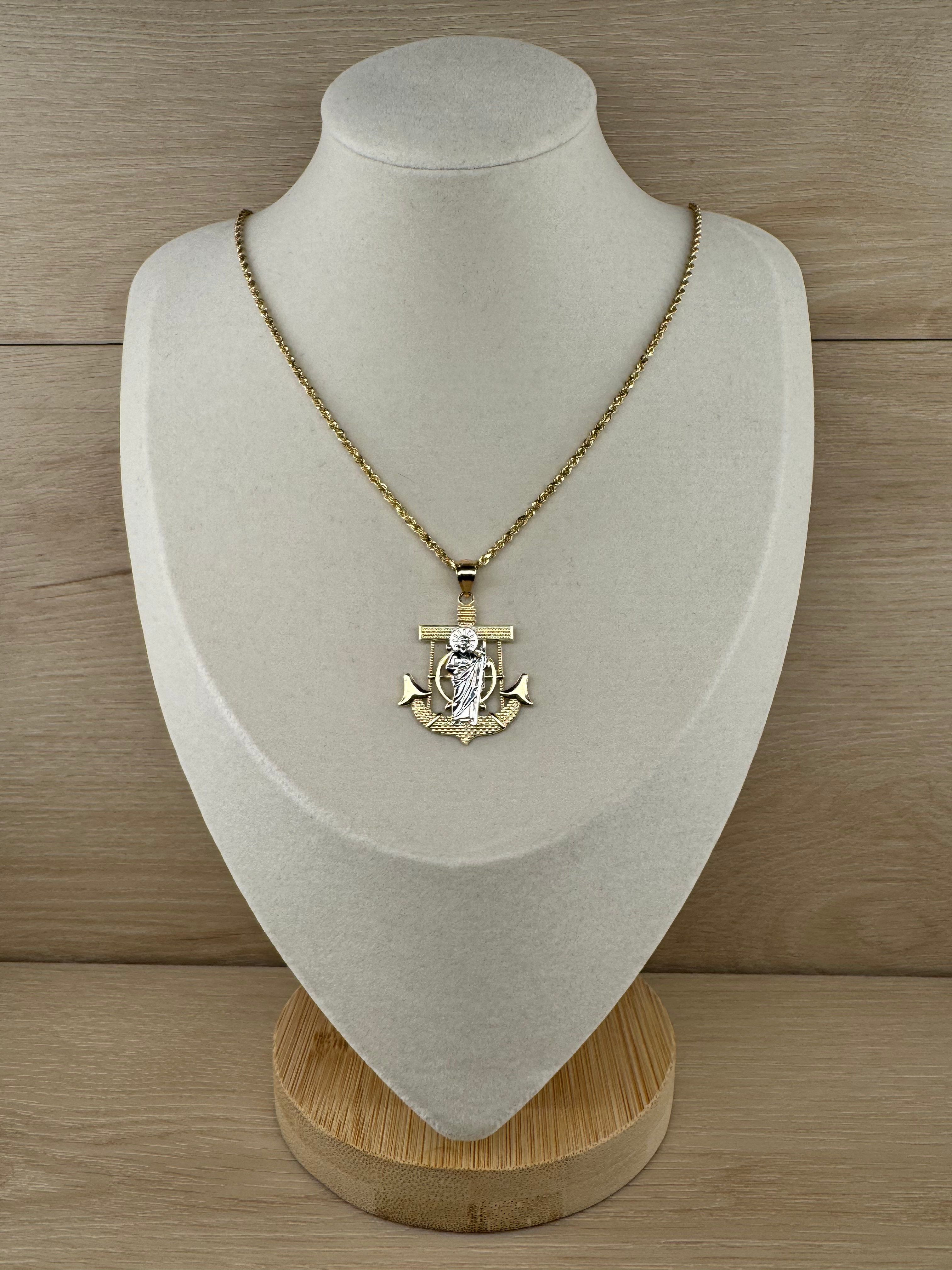 14k San Judas Anchor Pendant