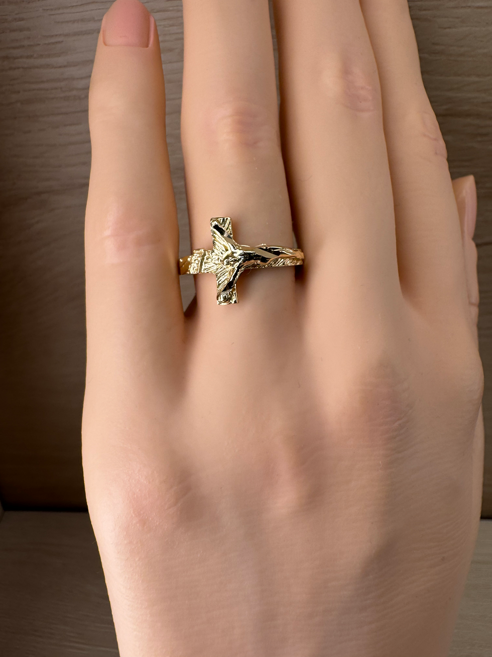Thumbnail: 14K Gold Christ Ring