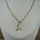 Thumbnail: 14k Cursive Letter Pendant (A-Z) + Chain Set