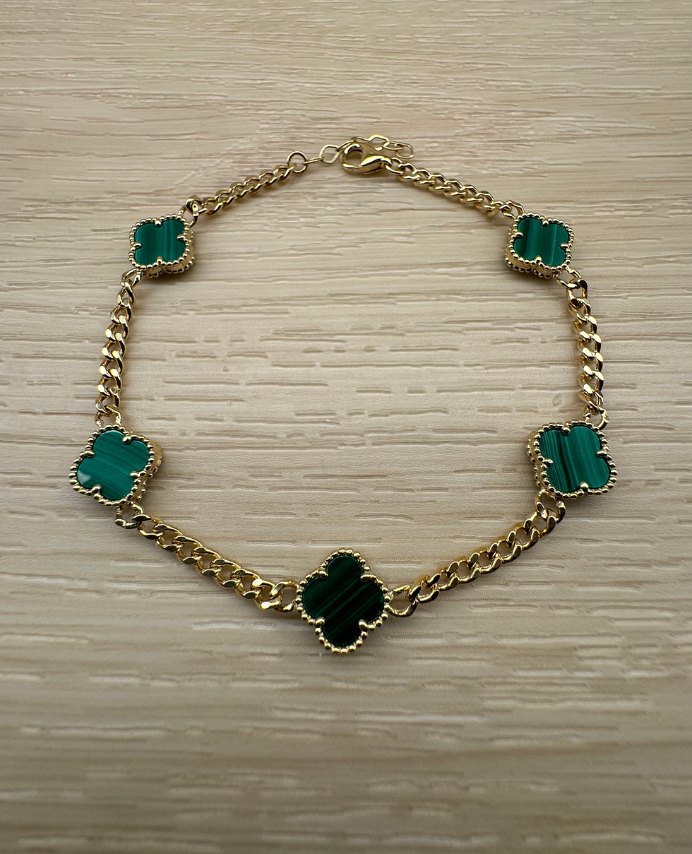 Thumbnail: 14K Gold Medium Flower Monaco Bracelet