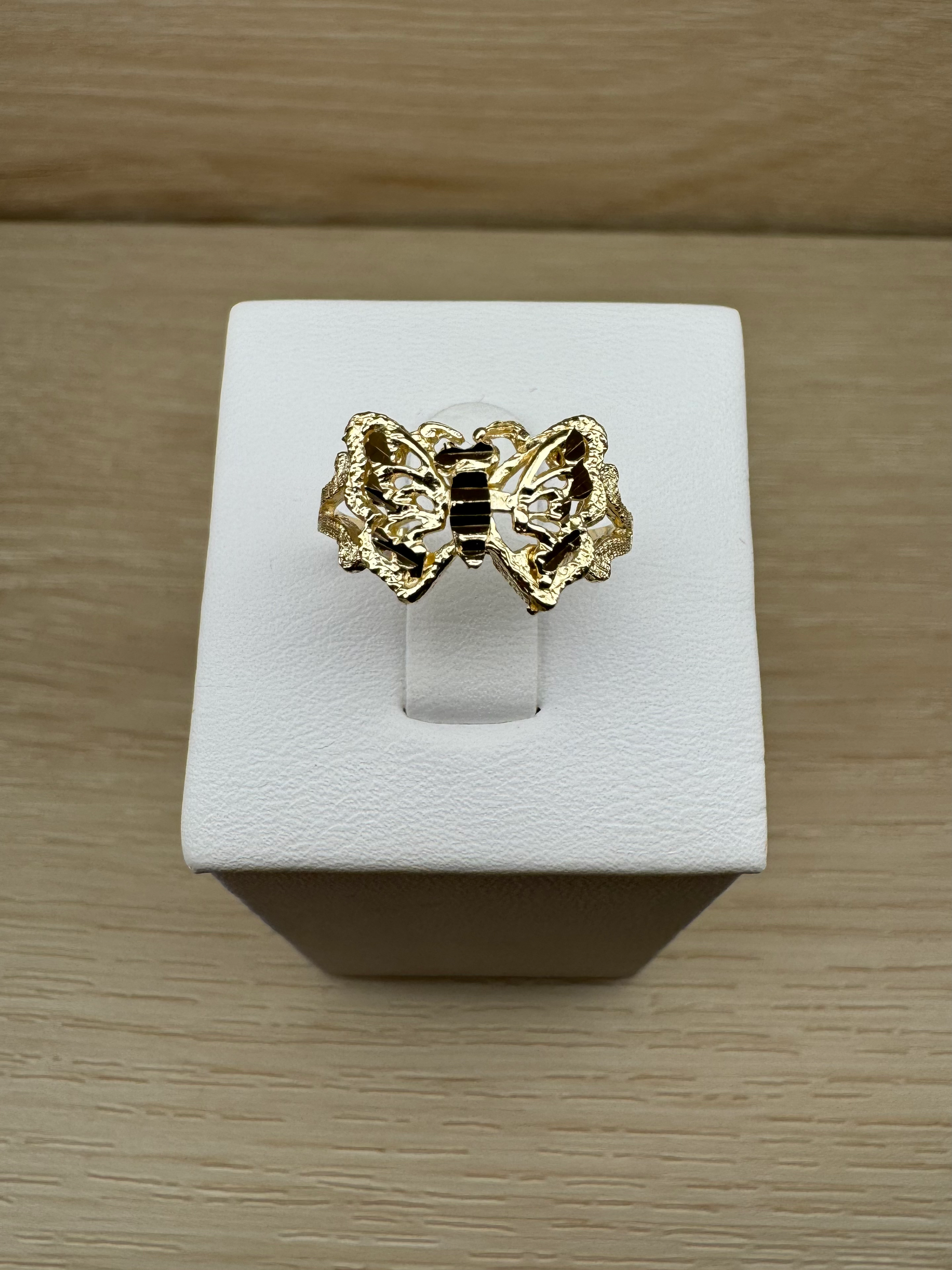 14K Gold Butterfly Ring