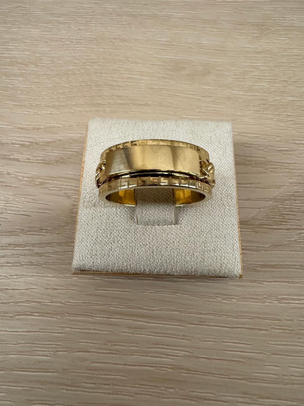 Thumbnail: 14K Gold Rotating Cuban Style Ring