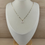 Thumbnail: 14K Gold Small Stone Letter Pendant + Chain Set (A-Z)