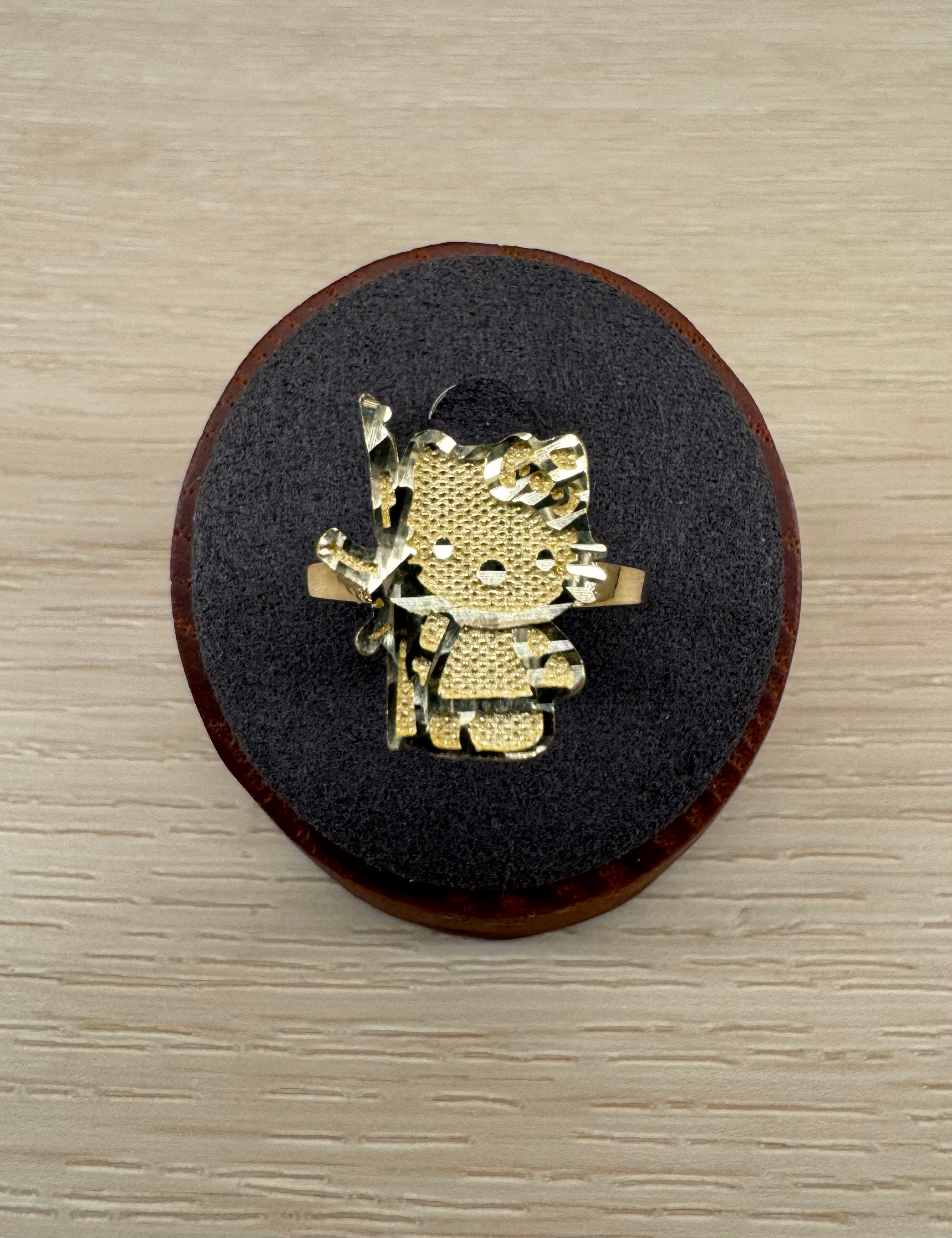 14K Gold Medium Kitty AK47 Ring