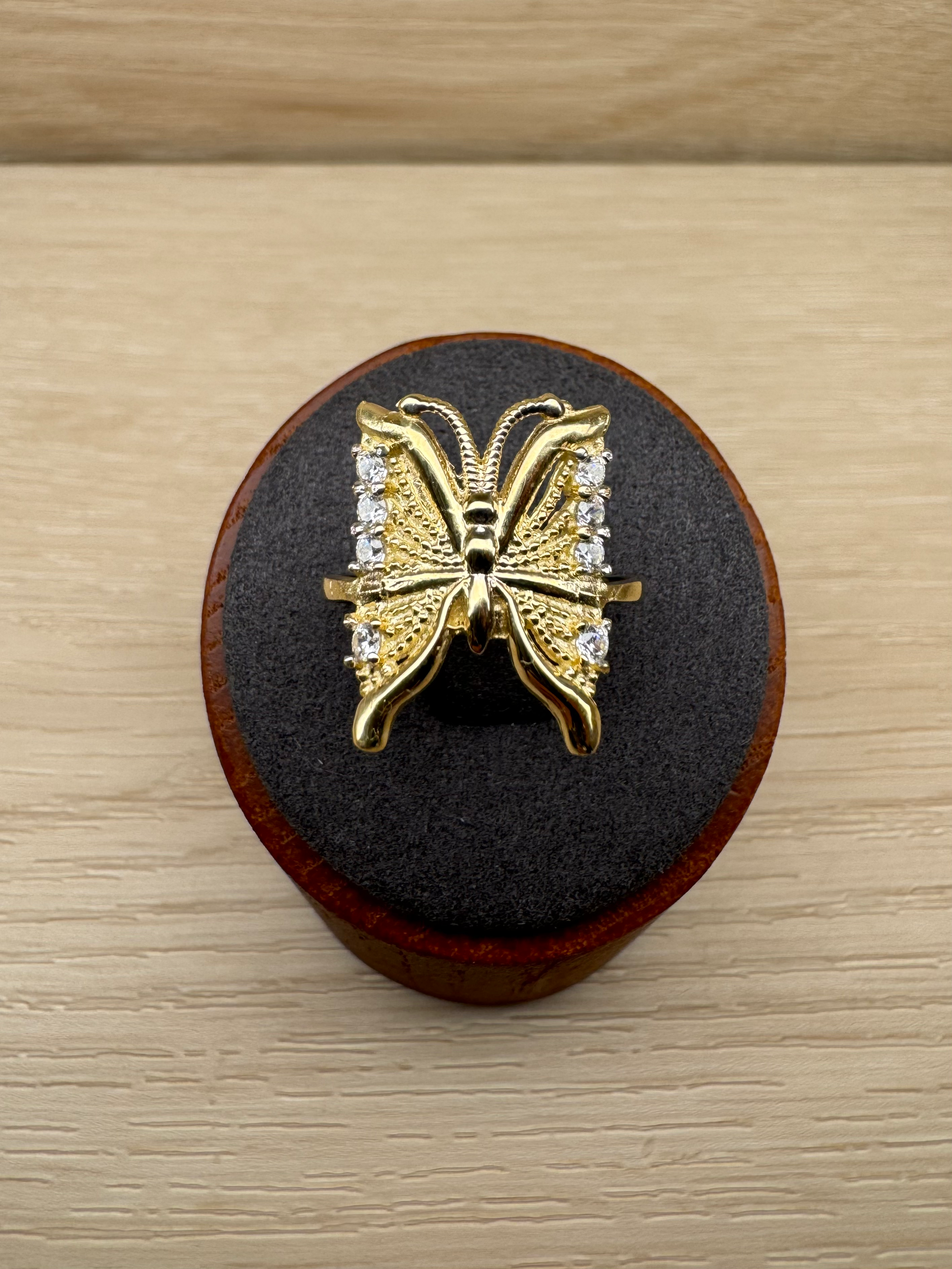 14k Large Butterfly Ring