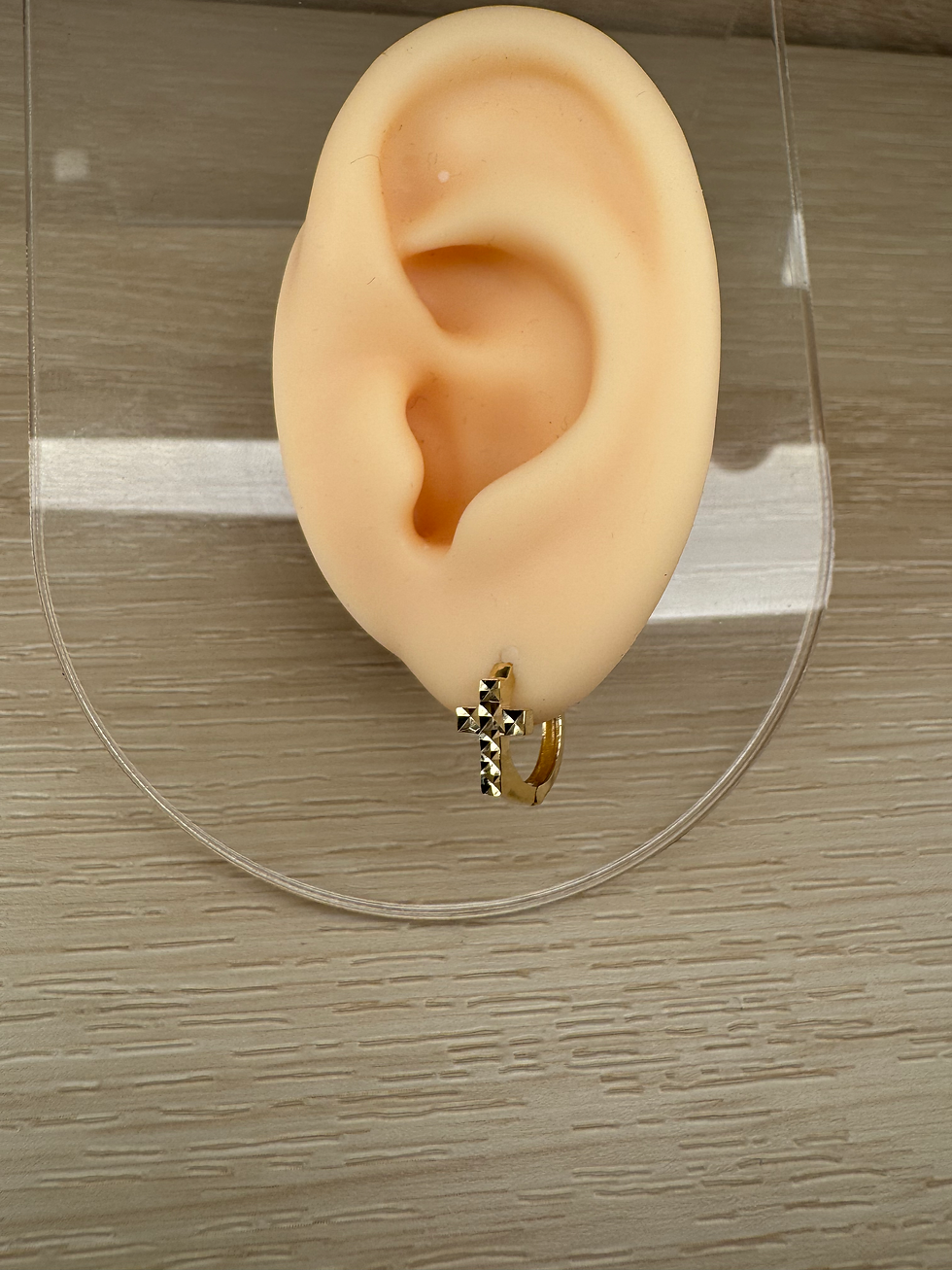 Thumbnail: 14K Gold Cross Earrings