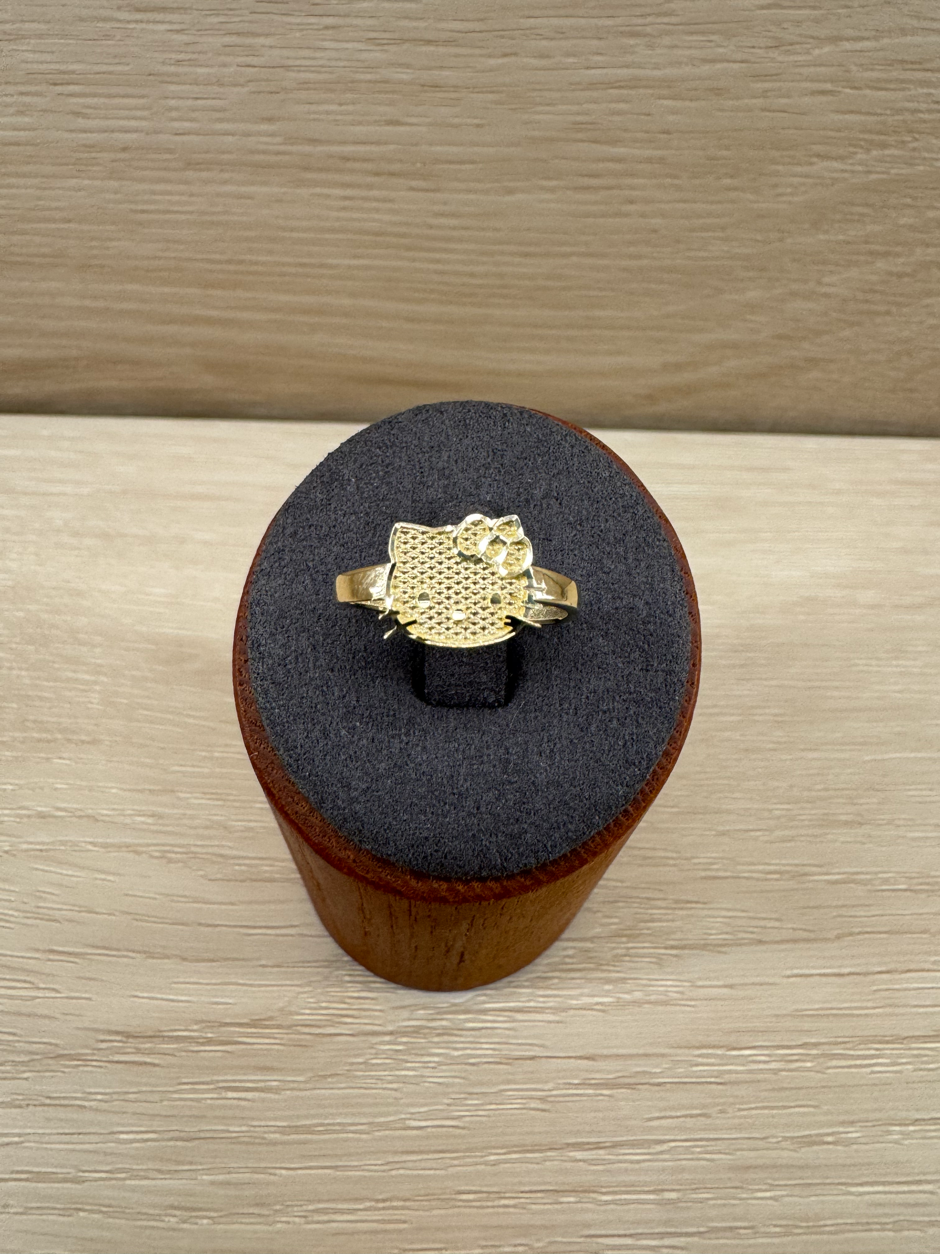 14K Gold Small Kitty Ring