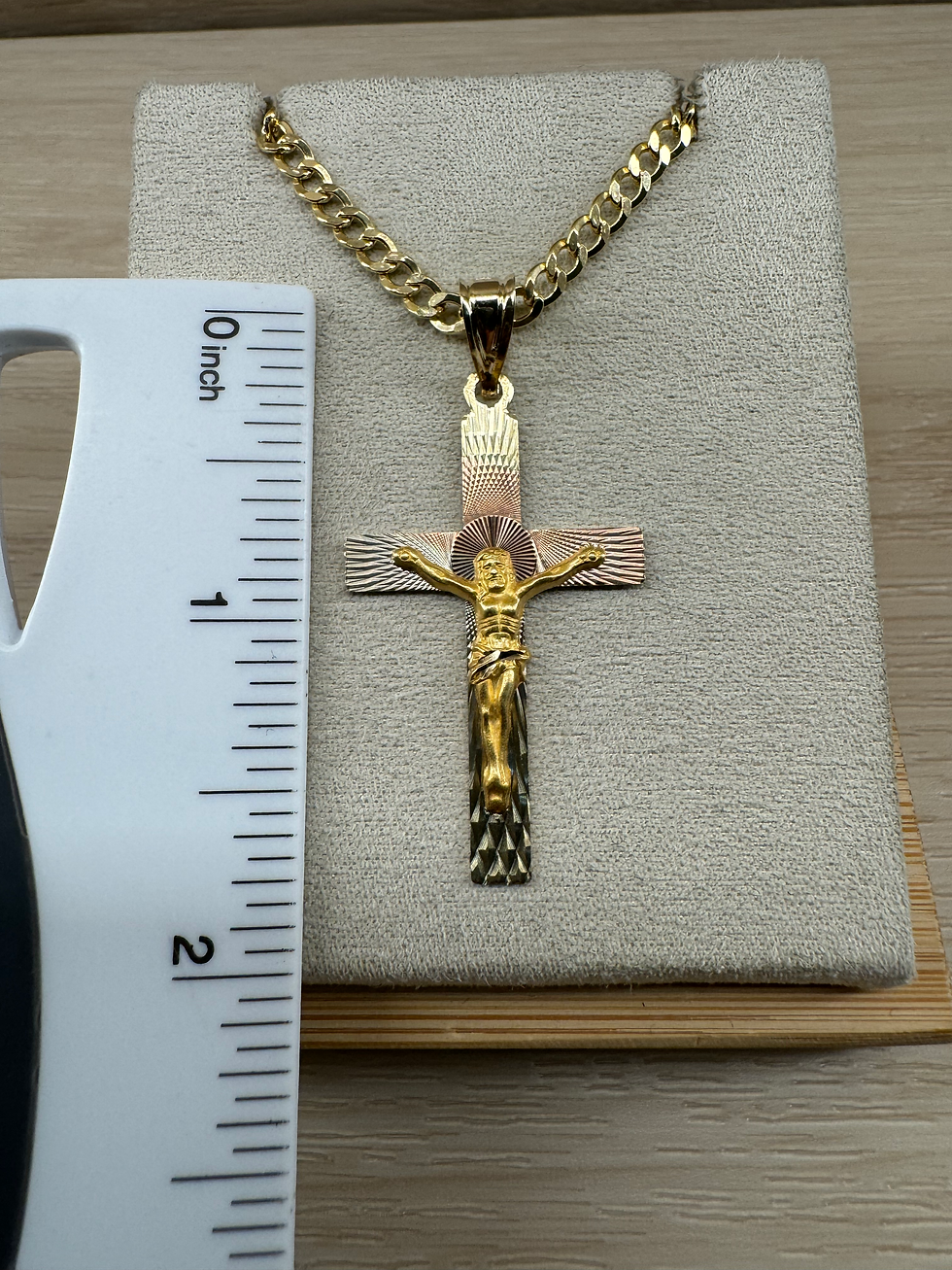 Thumbnail: 14K Gold Medium Cross Pendant