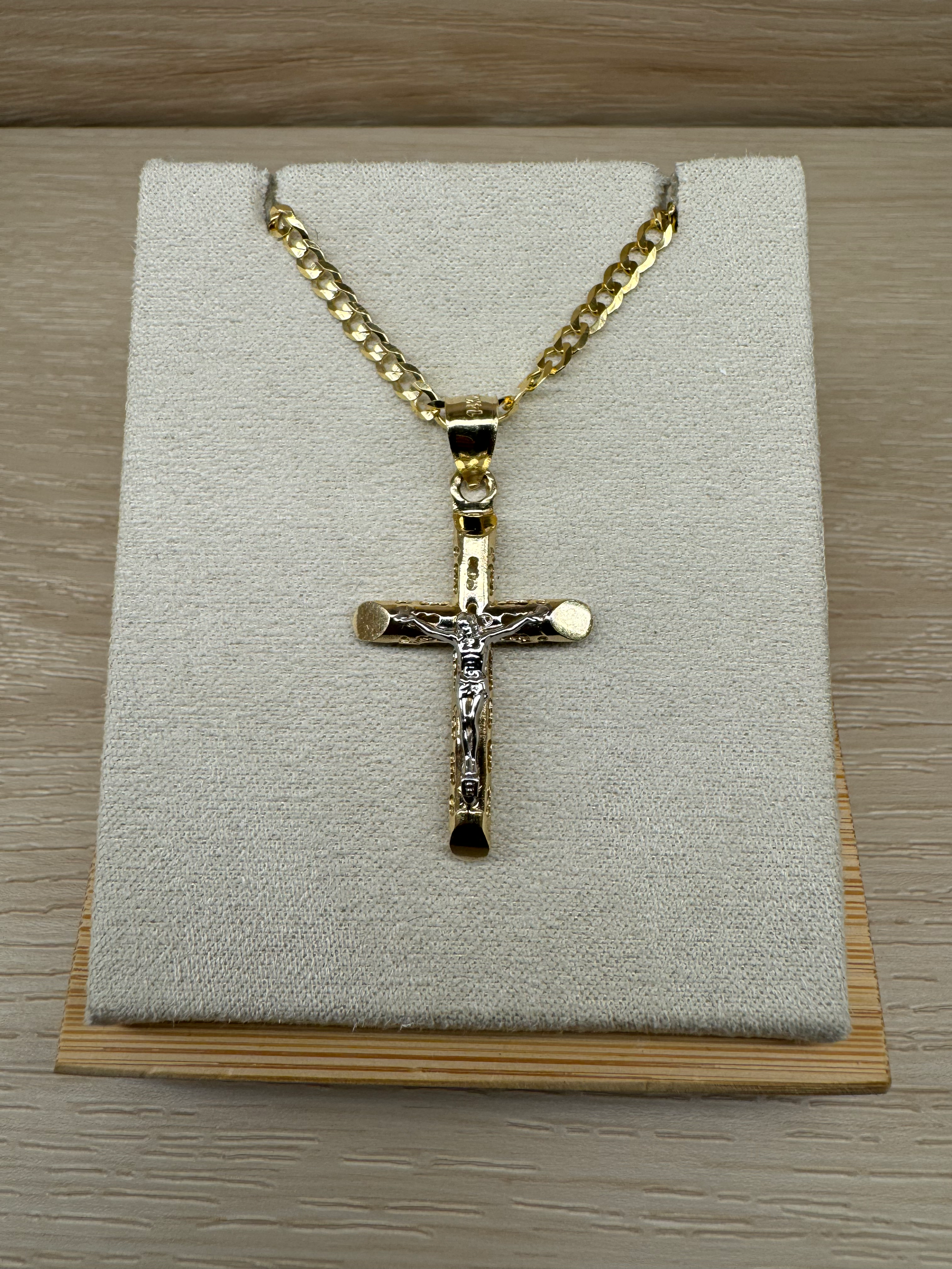 14k Small Christ Pendant
