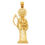 Thumbnail: 14k Plain Santa Muerte Pendant