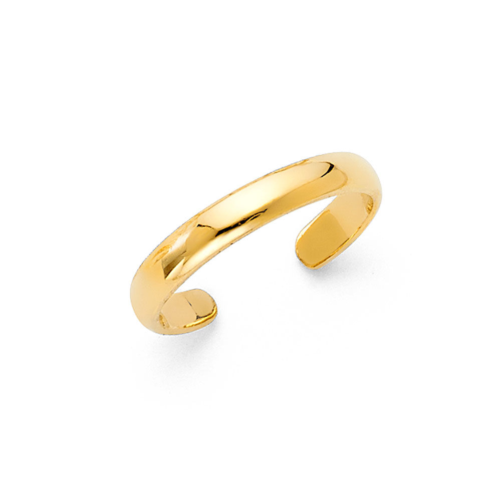 14K Gold Plain Toe Ring