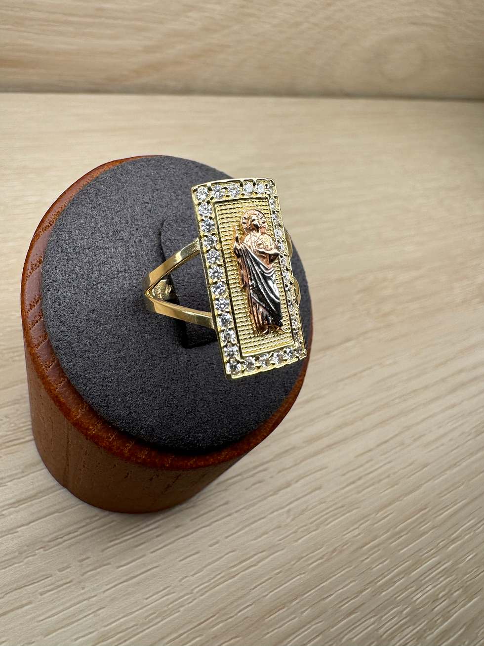Thumbnail: 14K Gold Medium San Judas Ring