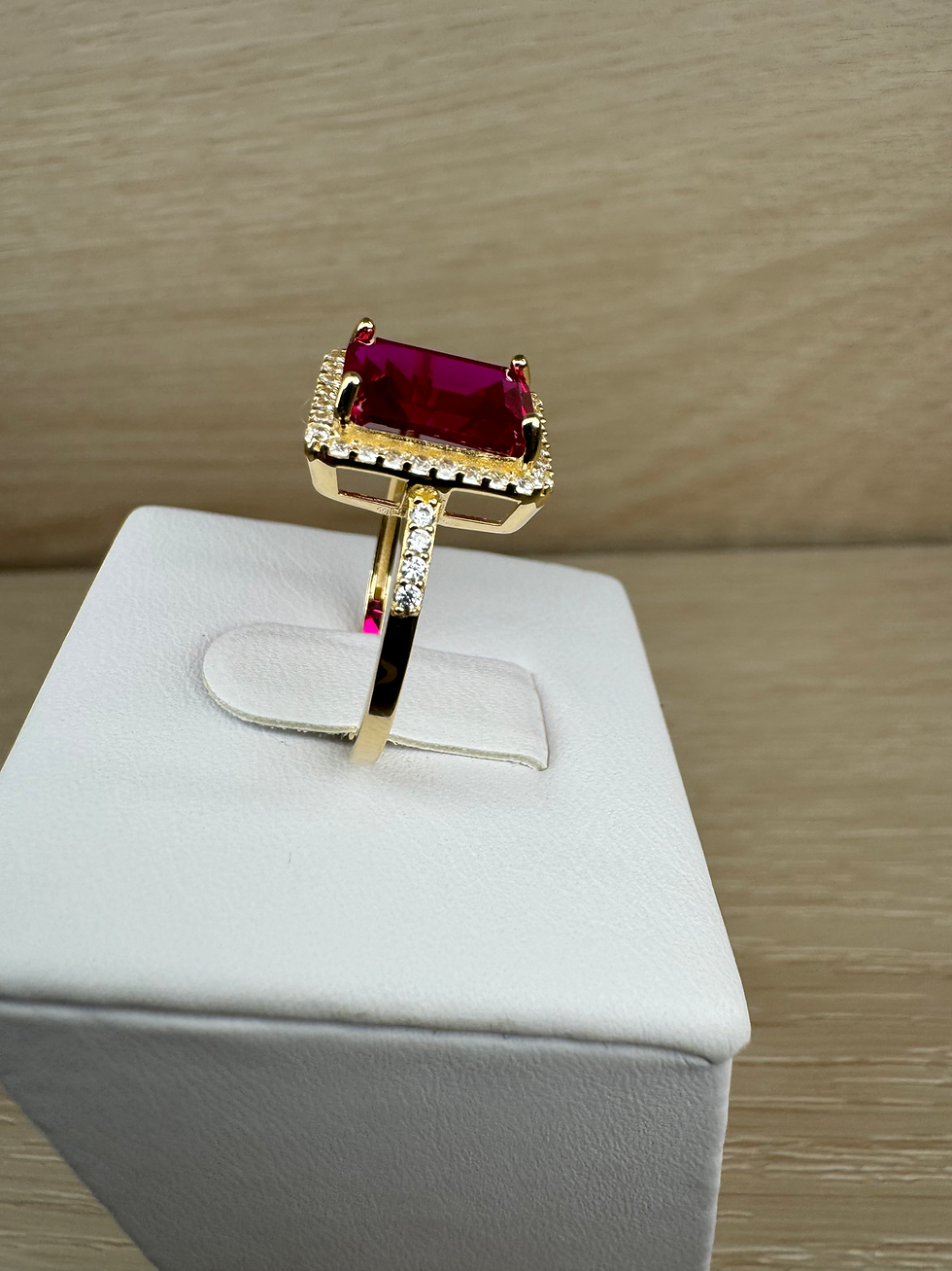 Thumbnail: 14K Gold Red Ring