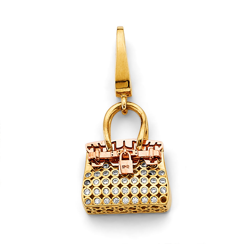 14k Lock Purse Pendant
