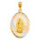 Thumbnail: 14k Oval Three Color Virgen de Guadalupe Pendant