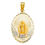 Thumbnail: 14k Oval Virgen de Guadalupe Pendant
