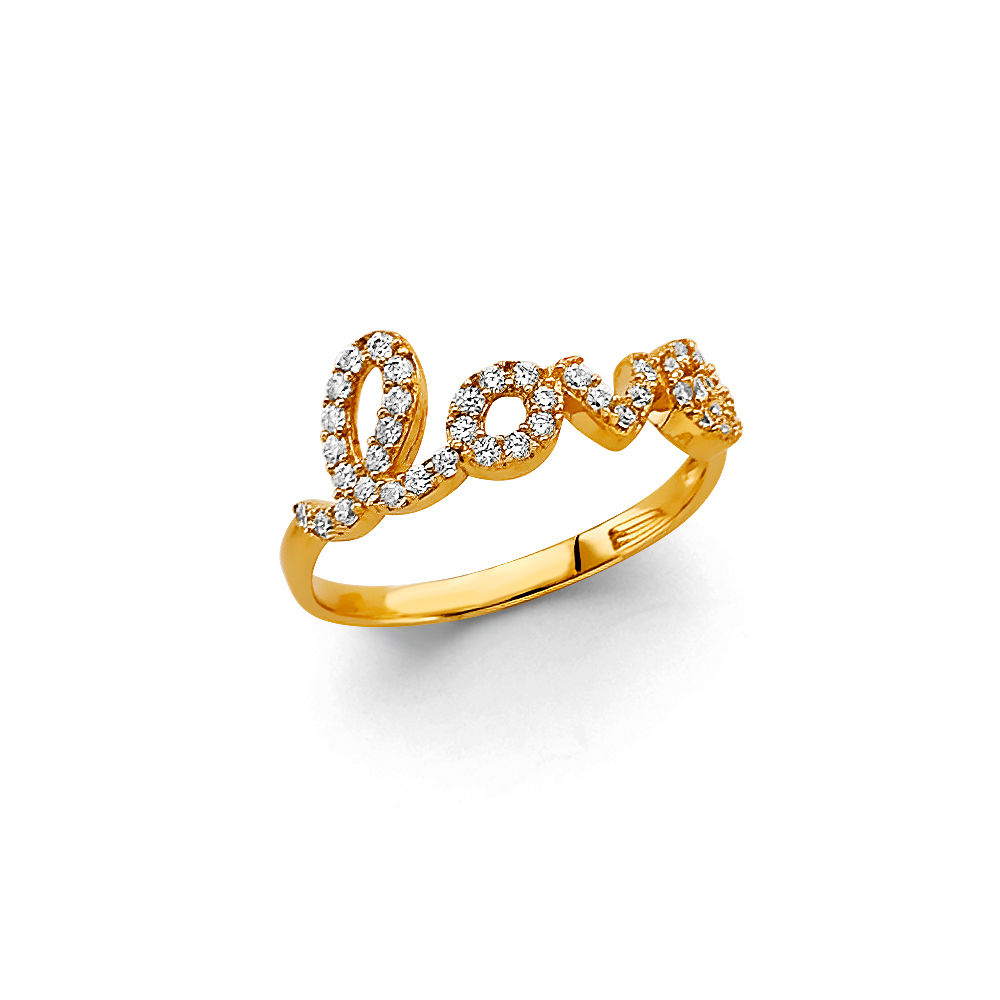 14K Gold Love Ring