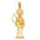 Thumbnail: 14k Plain Santa Muerte Pendant