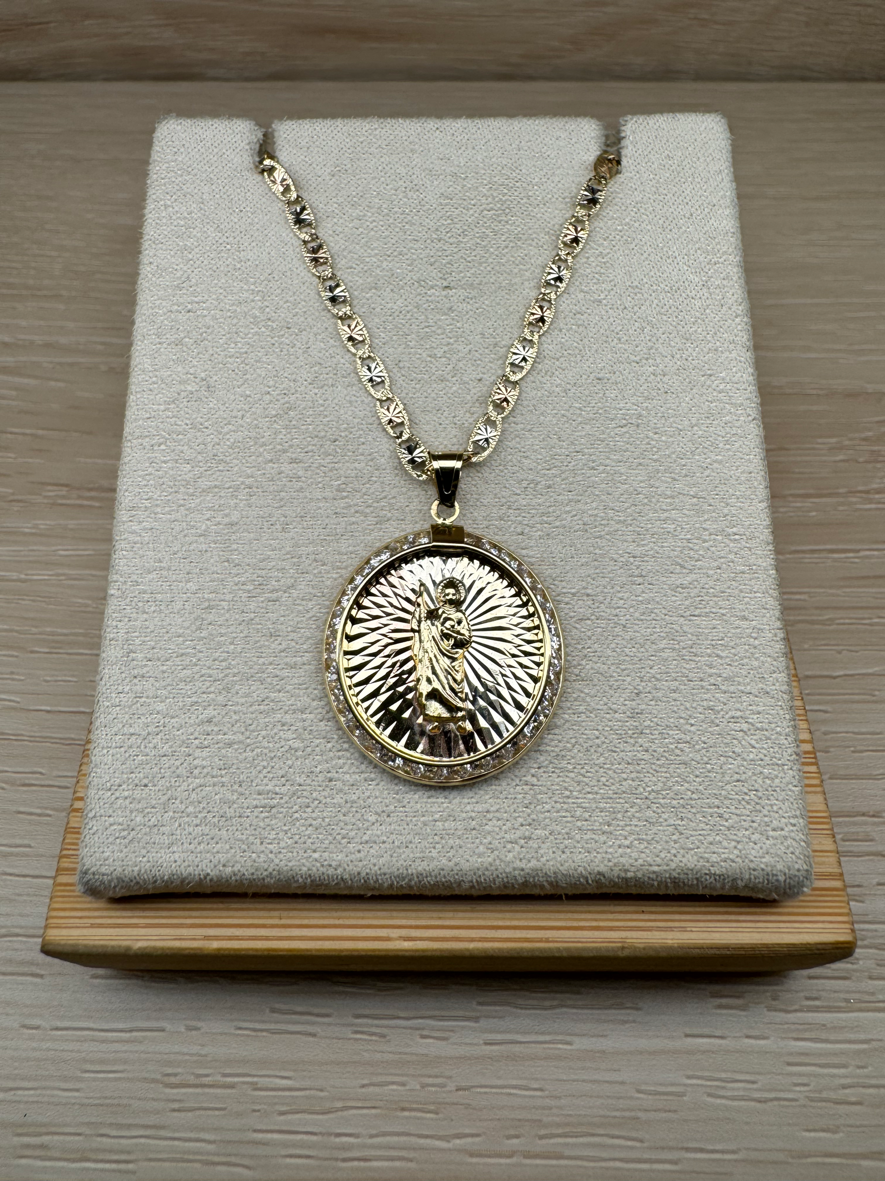 14K Gold Medium San Judas Pendant