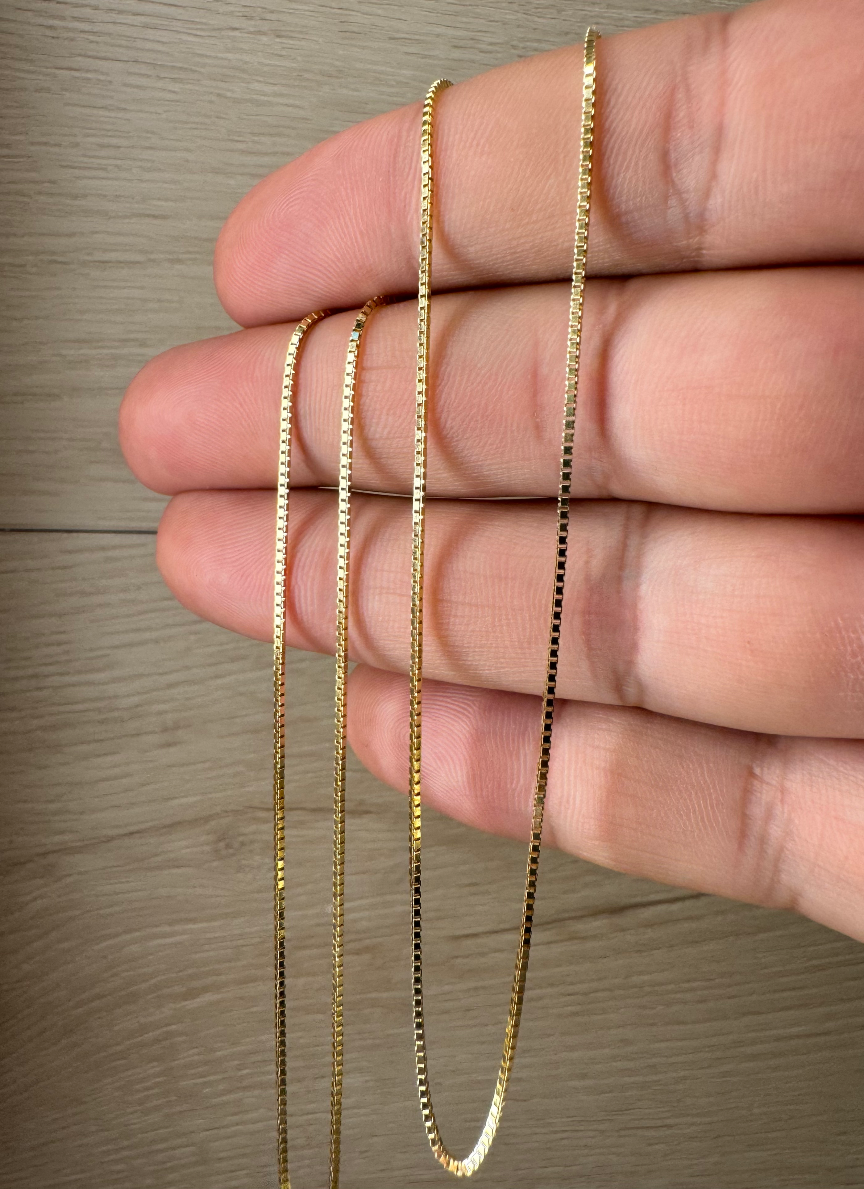 14K Gold Box Link 20 Inch