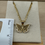 Thumbnail: 14K Gold Medium Butterfly Pendant + Chain Set