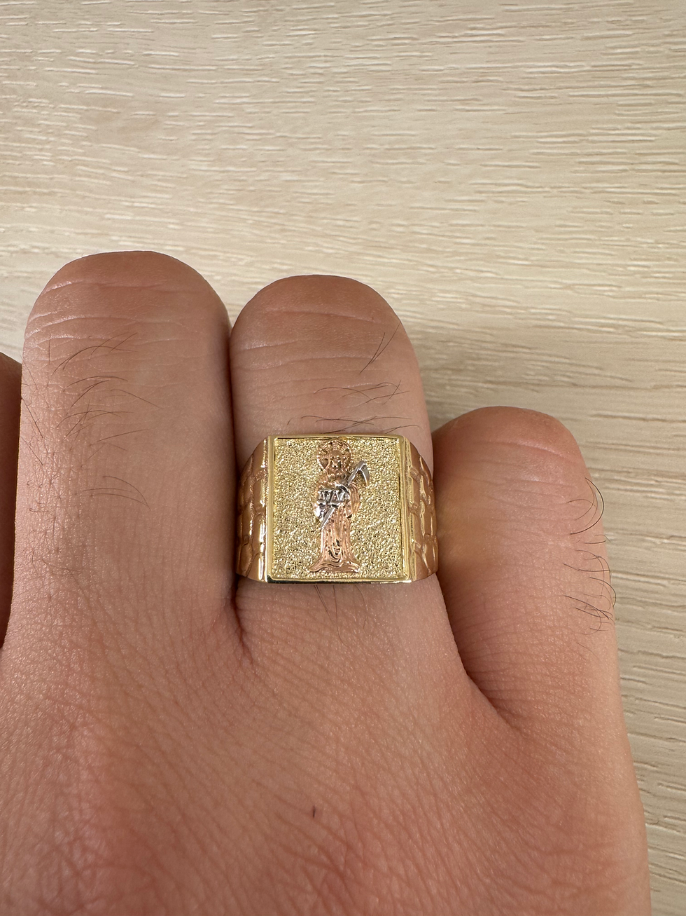Thumbnail: 14K Gold Santa Muerte Ring