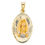 Thumbnail: 14k Oval Virgen de Guadalupe Pendant