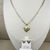 Thumbnail: 14K Gold Large Nugget Heart Necklace and Earring Set