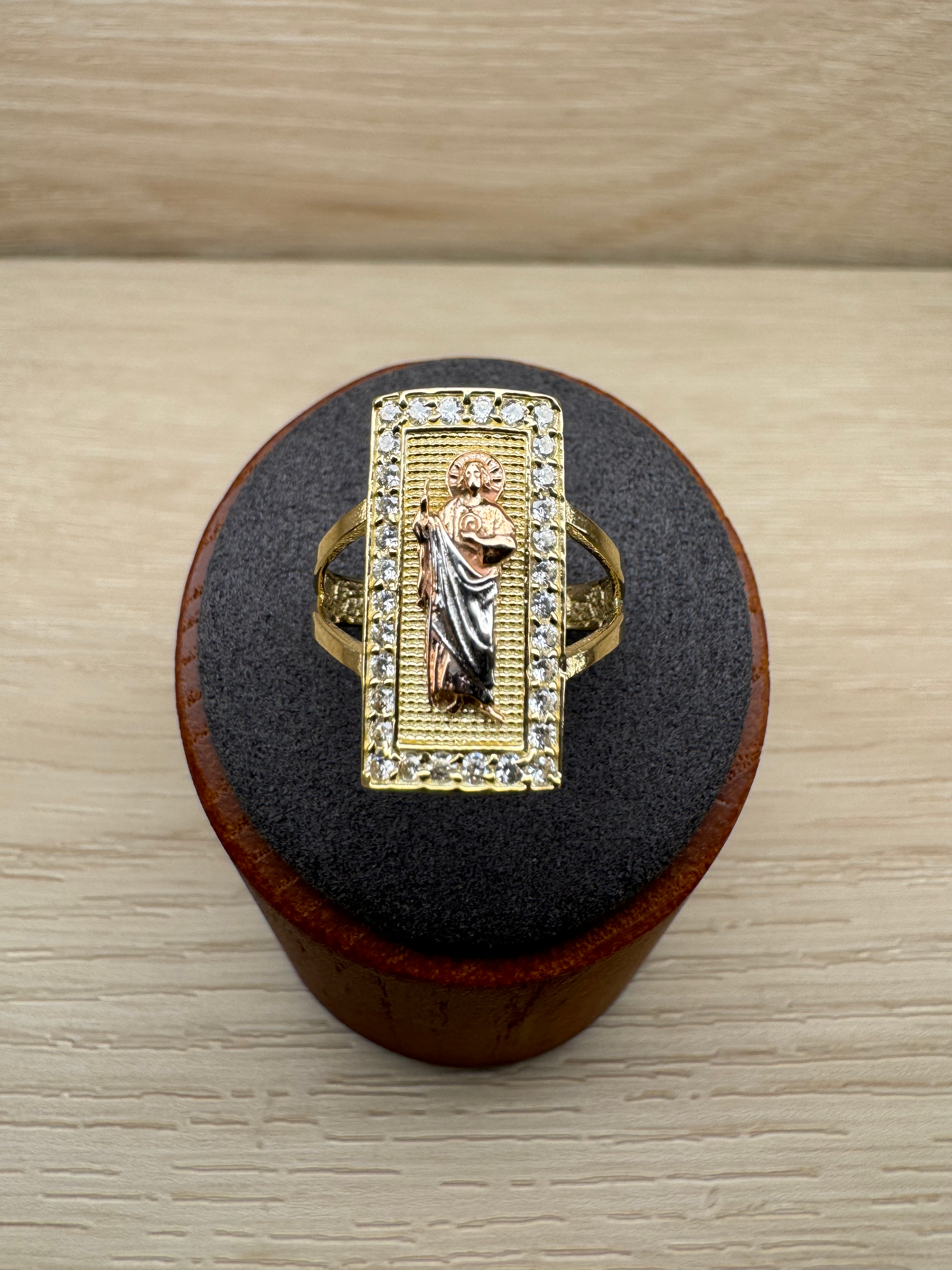 14K Gold Medium San Judas Ring