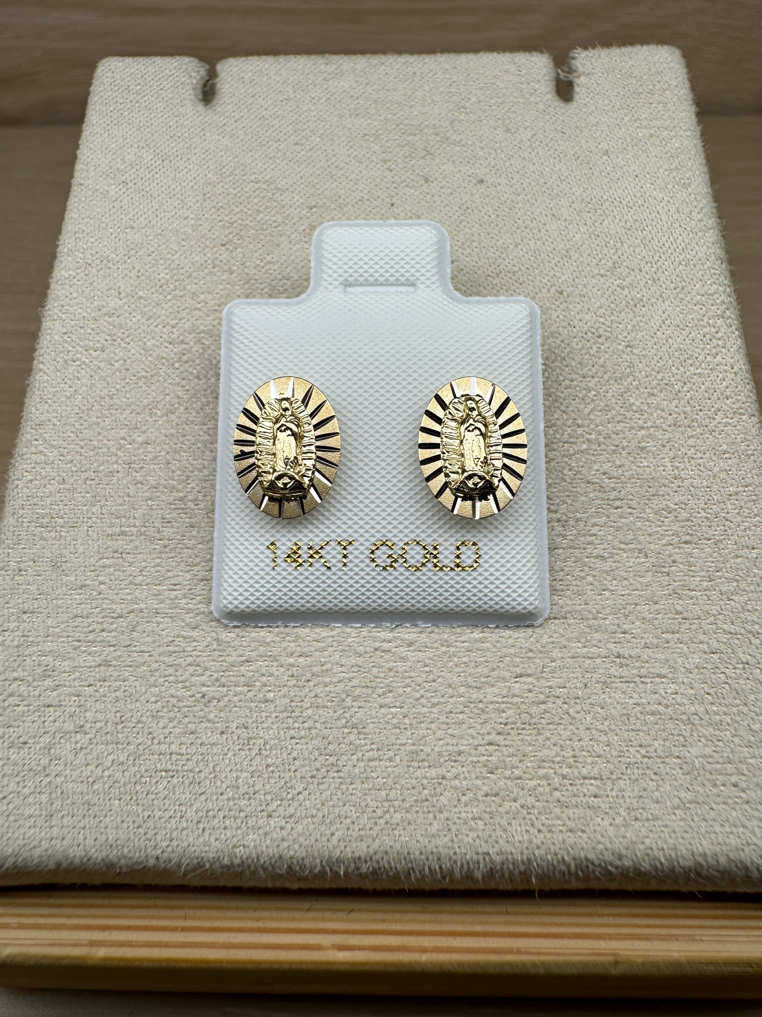 14K Gold Virgencita Earrings