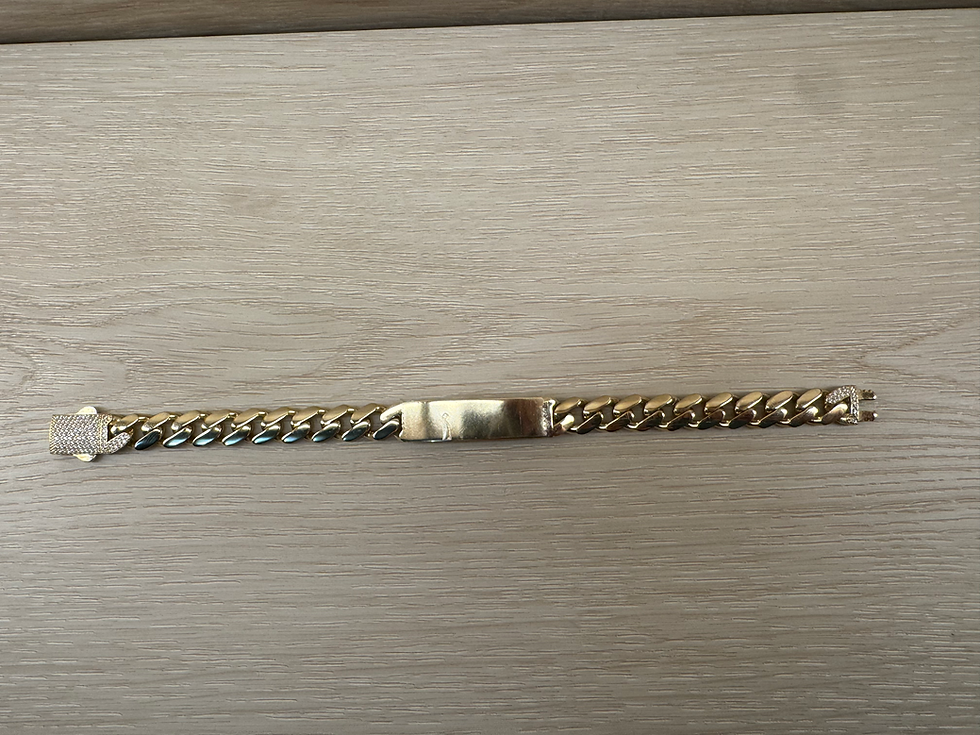 Thumbnail: 14K Gold 10mm 8.5 Inch Monaco ID Bracelet