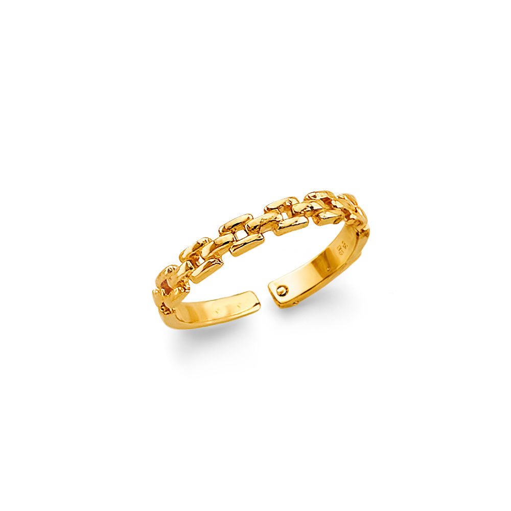 14K Gold Link Toe Ring