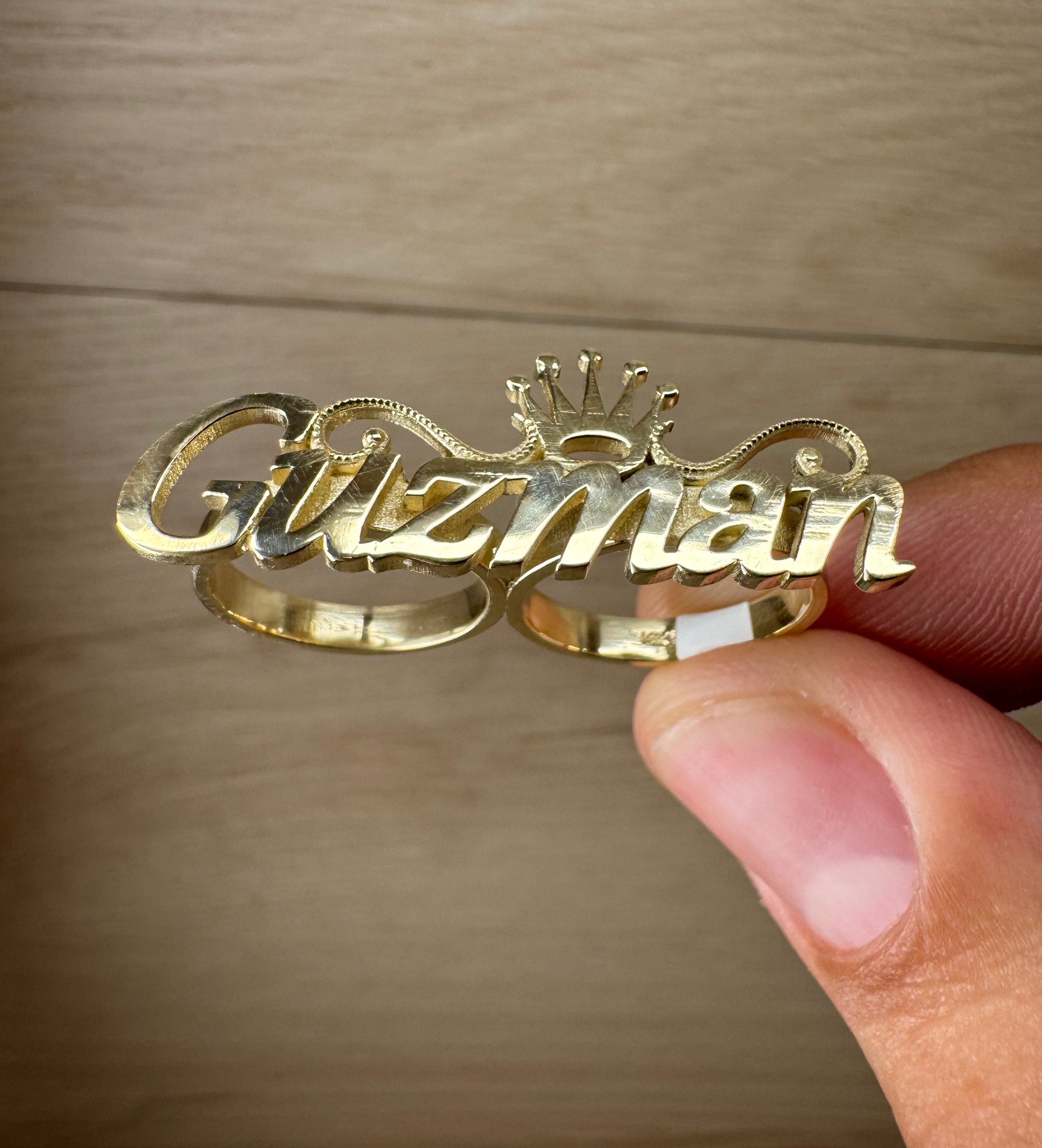 14K Gold Custom Double Ring