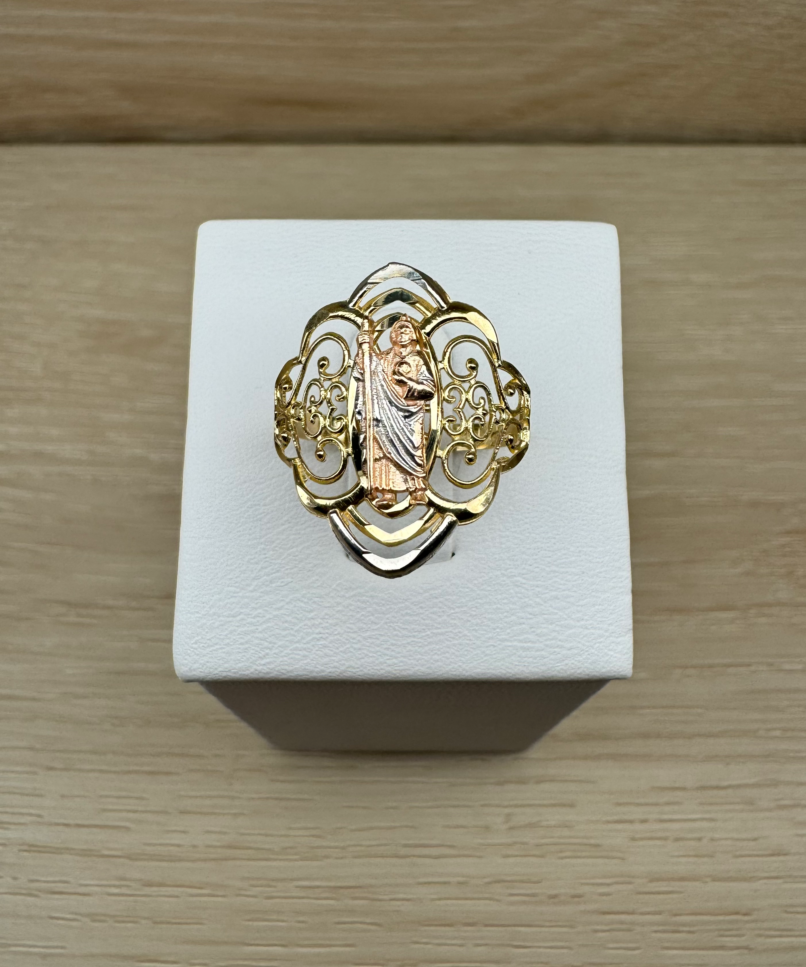 14K Gold San Judas Ring